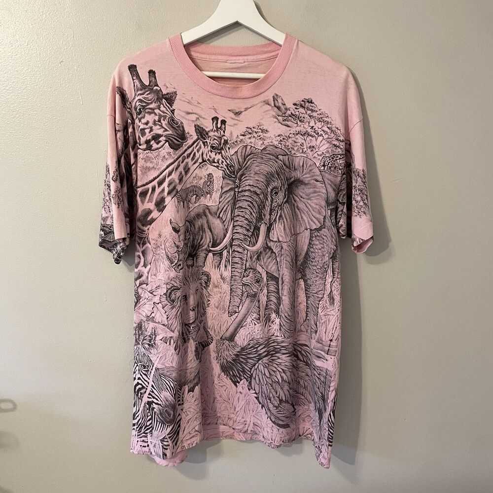 Vintage Single Stitch Sea World Tshirt Animals Safari Oversized